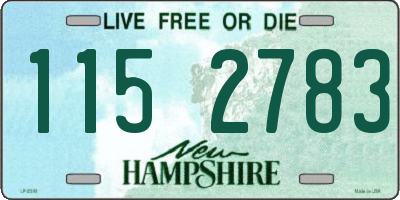 NH license plate 1152783
