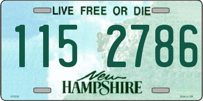 NH license plate 1152786