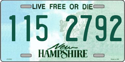 NH license plate 1152792