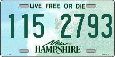 NH license plate 1152793