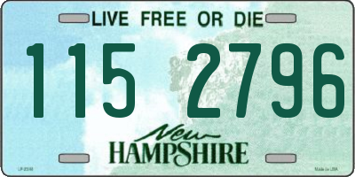 NH license plate 1152796