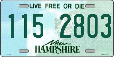 NH license plate 1152803