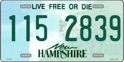 NH license plate 1152839