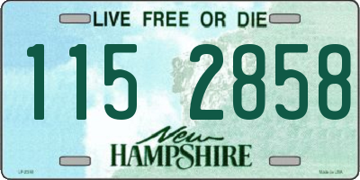 NH license plate 1152858