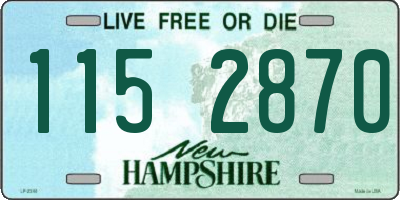 NH license plate 1152870