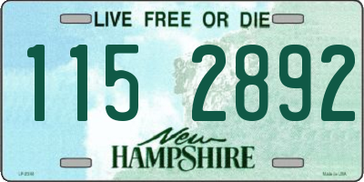 NH license plate 1152892