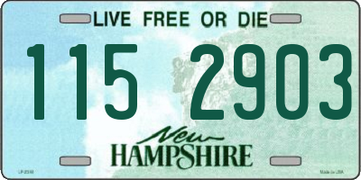NH license plate 1152903
