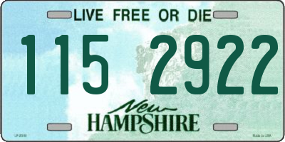 NH license plate 1152922