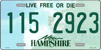 NH license plate 1152923