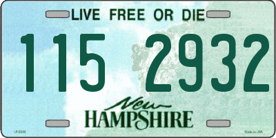 NH license plate 1152932