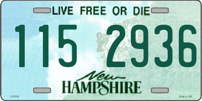 NH license plate 1152936