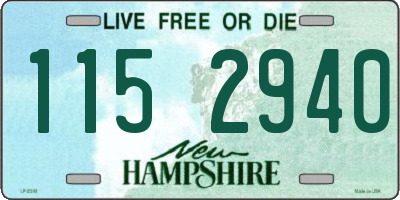 NH license plate 1152940