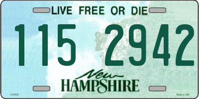 NH license plate 1152942