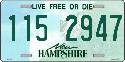 NH license plate 1152947