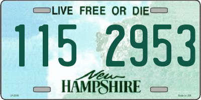NH license plate 1152953