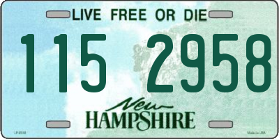 NH license plate 1152958
