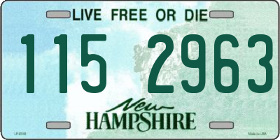 NH license plate 1152963