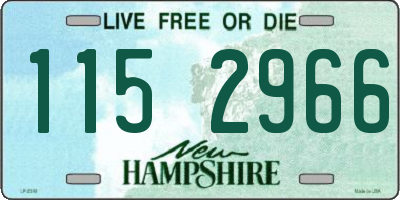 NH license plate 1152966
