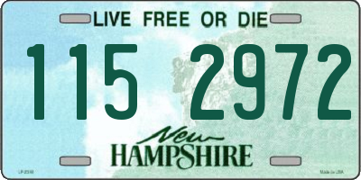 NH license plate 1152972