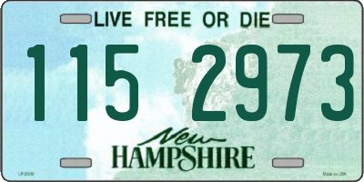 NH license plate 1152973