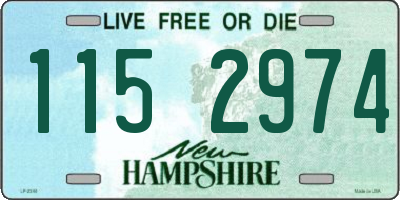 NH license plate 1152974