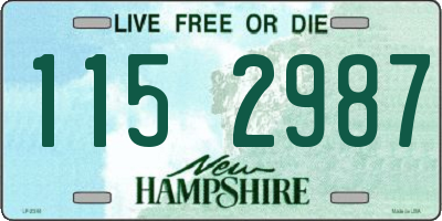 NH license plate 1152987