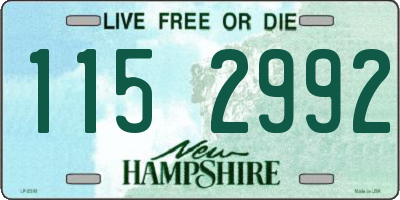 NH license plate 1152992