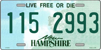 NH license plate 1152993