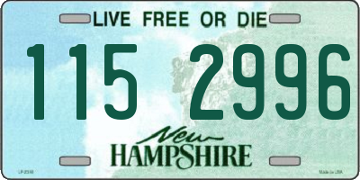 NH license plate 1152996