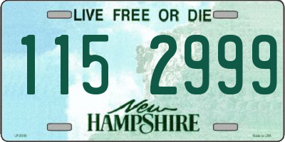 NH license plate 1152999