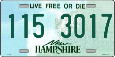 NH license plate 1153017