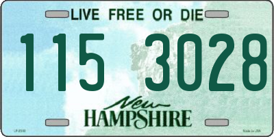 NH license plate 1153028