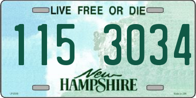 NH license plate 1153034