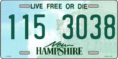 NH license plate 1153038