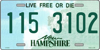 NH license plate 1153102