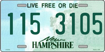 NH license plate 1153105