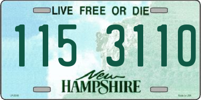 NH license plate 1153110