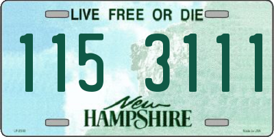 NH license plate 1153111