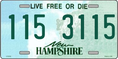 NH license plate 1153115