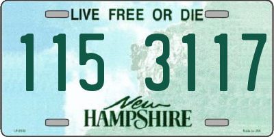 NH license plate 1153117