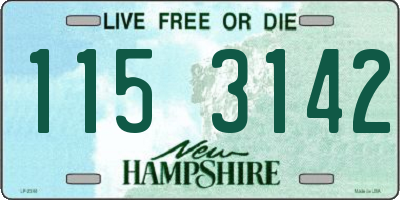 NH license plate 1153142