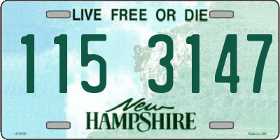 NH license plate 1153147