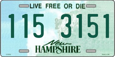 NH license plate 1153151