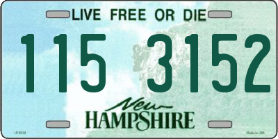 NH license plate 1153152