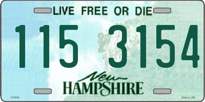 NH license plate 1153154