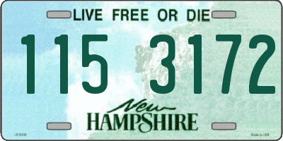 NH license plate 1153172