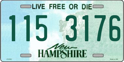 NH license plate 1153176
