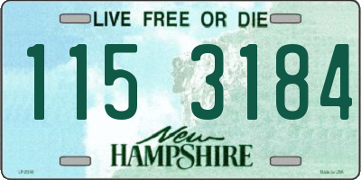 NH license plate 1153184