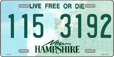 NH license plate 1153192