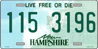 NH license plate 1153196